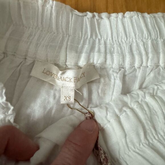 NWT LoveShackFancy Jennings Mini Skirt in Antique White Yellow XS Cover Up $295 - Picture 10 of 13